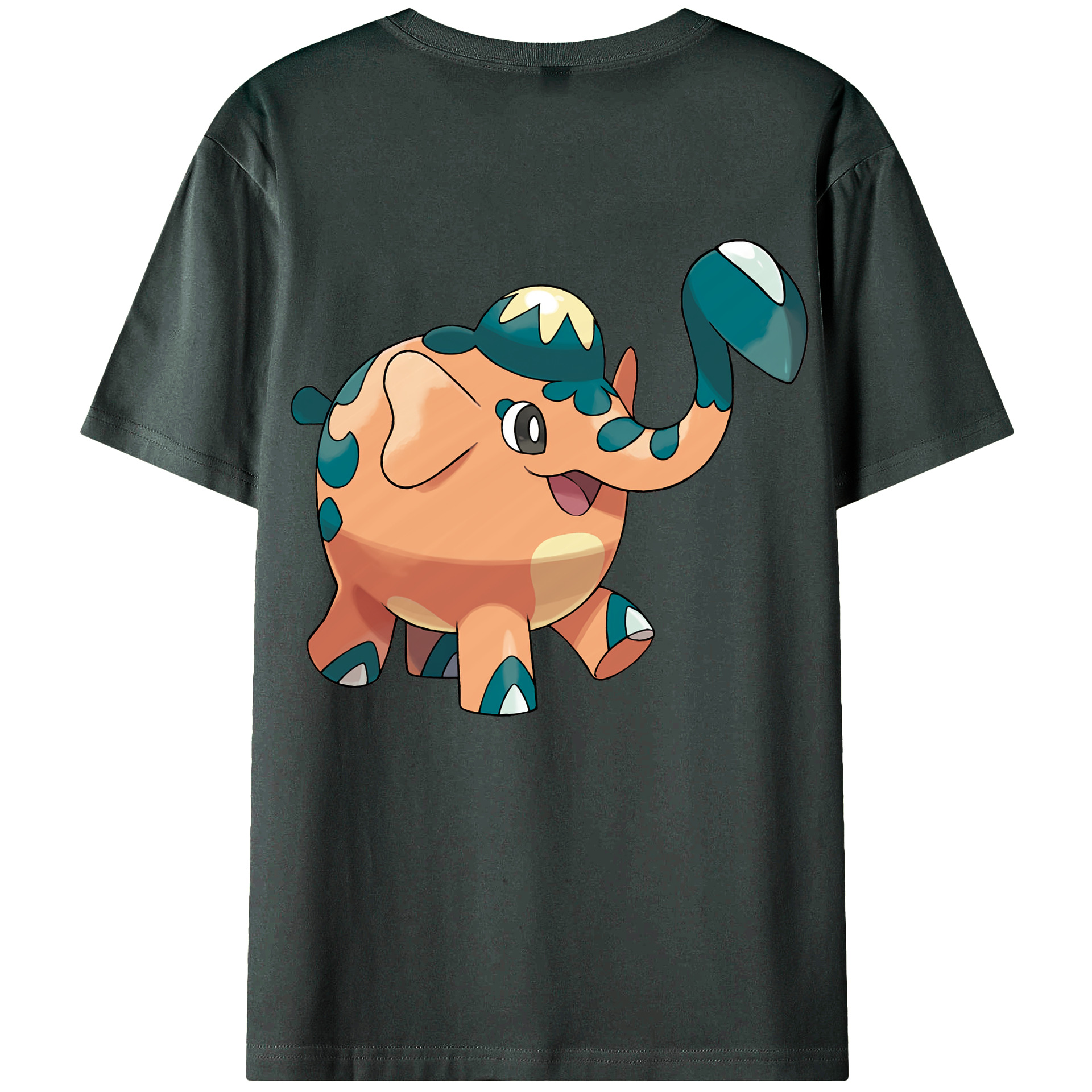 （画像用） ポケットモンスター Pokémon 綿100％ メンズ半袖Tシャツ（バックプリント） 通気性
